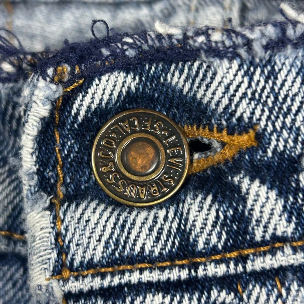 VTG Levi's 501 Jeans Mens 34x29 Blue Wash Raw Waistband Made in USA 80/90s